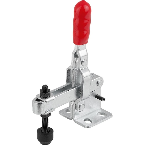 Toggle Clamp Vertical Std, Horizontal Foot F2=1000, Adjustable Clamping Spind M05X35, Steel Electro